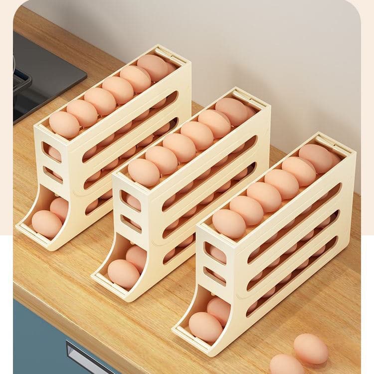🥚 4-Layer Egg Storage Box Organizer