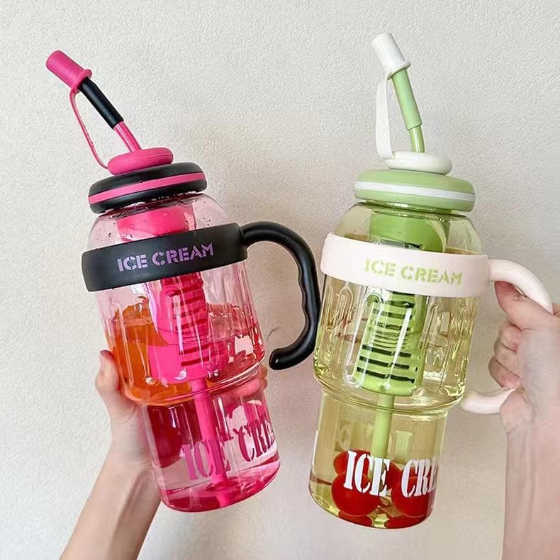 1300ml Summer Outdoor Infuser Water Cup Large Capacity Plastic Tumbler 3