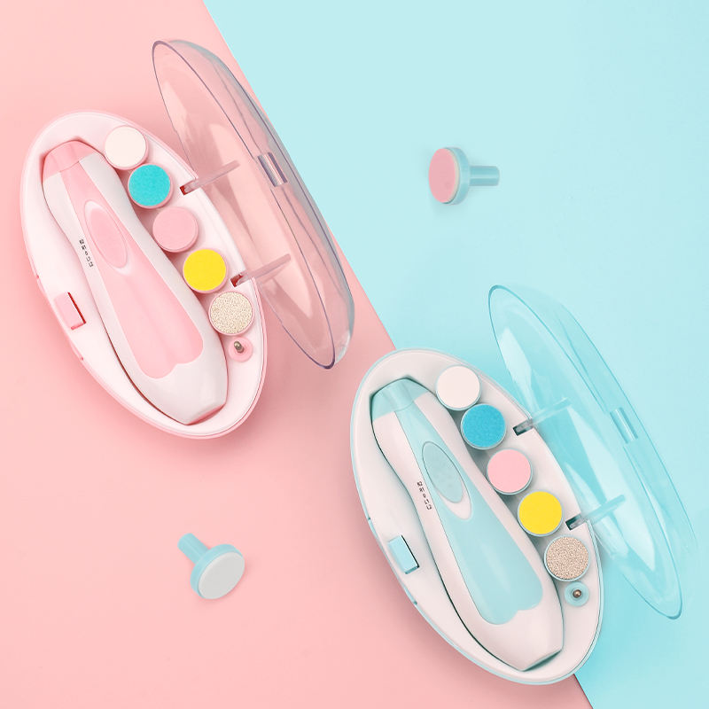 6 in 1 LED Light Electric Manicure Set Safe Baby Nail Cutter and Trimmer